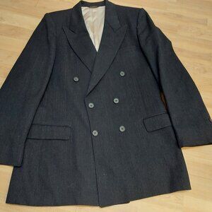Pierre Balmain Double Breasted Pin Stripe Jacket, blazer vintage pur virgin wool